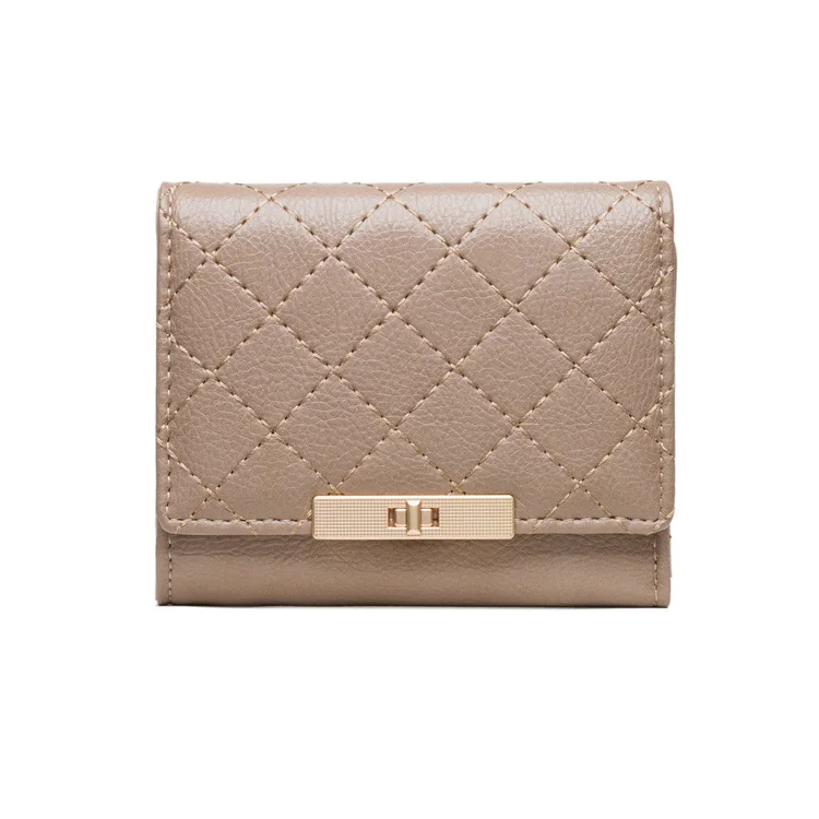 New ladies wallet car line rhombic lock tri-fold short wallet with multi-color Card package
New ladies wallet car line rhombic lock tri-fold short wallet with multi-color Card package