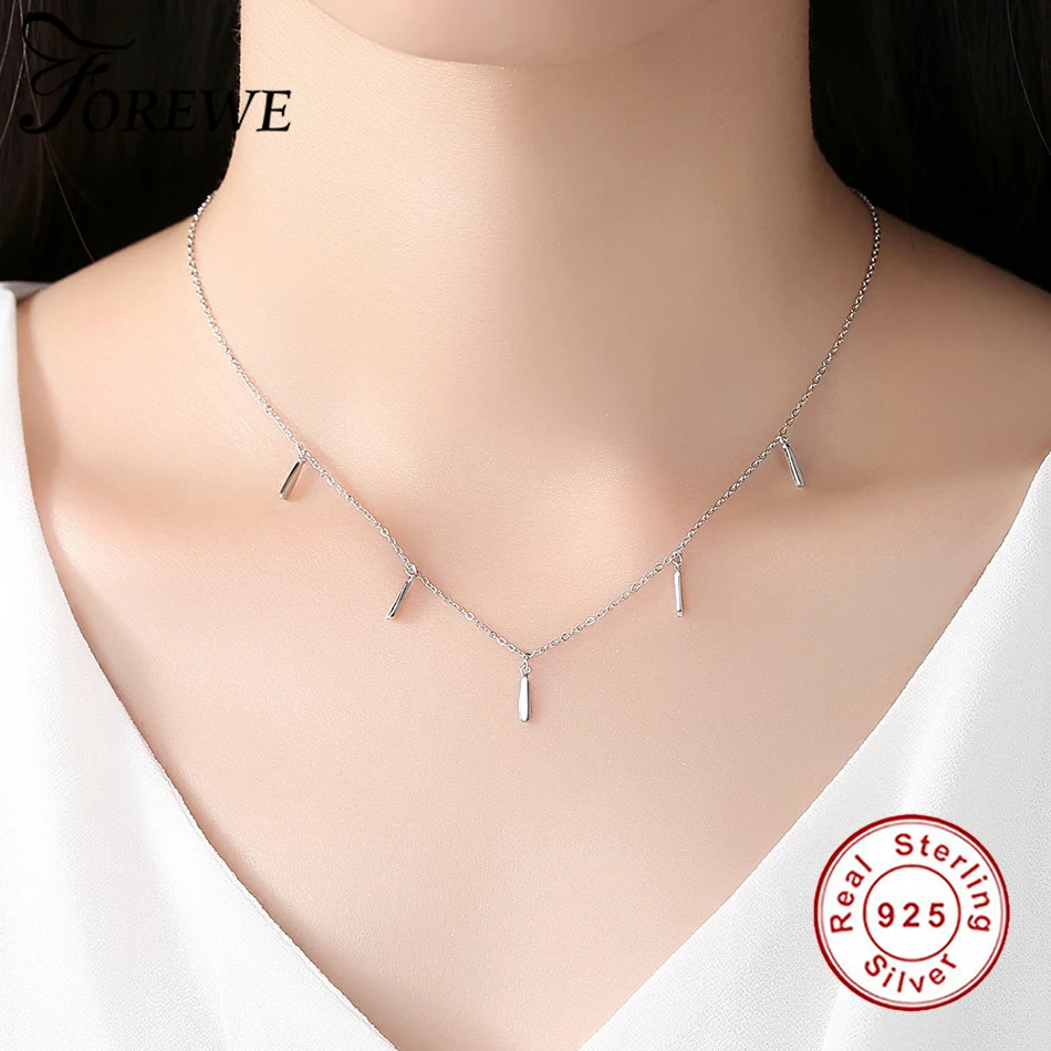 Wholesale 5PCS Fashion 925 Sterling Silver Geometric Stick Pendant Necklace for Women Girlfriend Fashion Jewelry Gift
Wholesale 5PCS Fashion 925 Sterling Silver Geometric Stick Pendant Necklace for Women Girlfriend Fashion Jewelry Gift