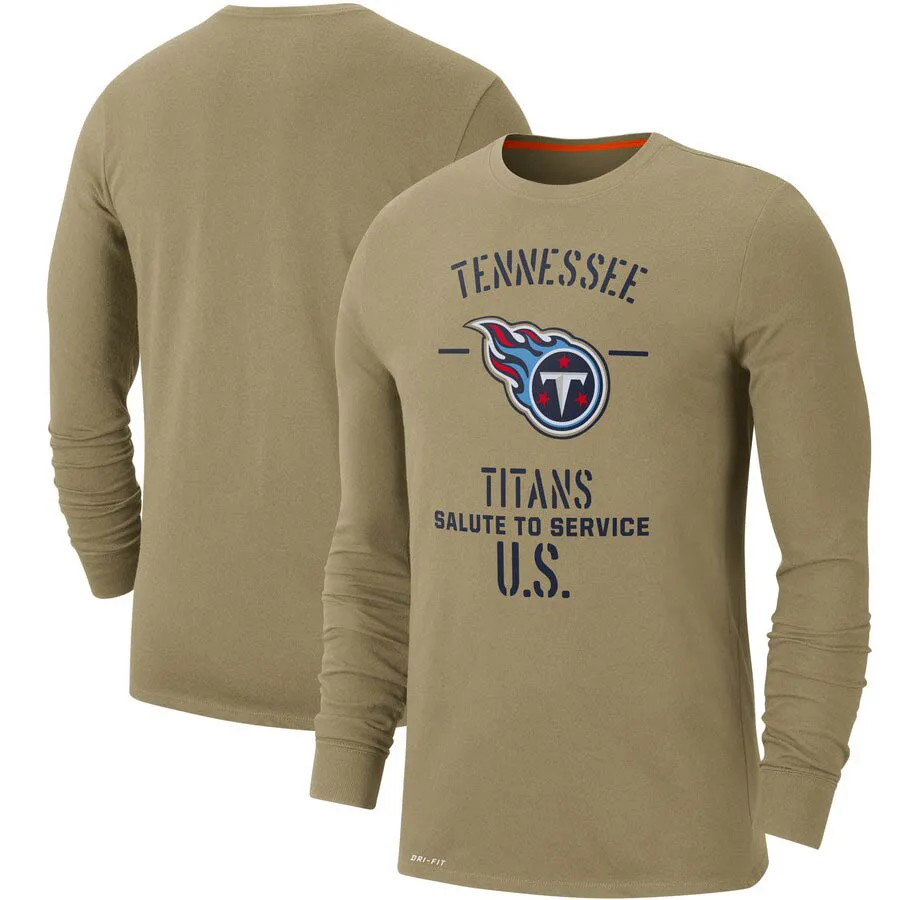 Мужская футболка бренда Tennessee, оливковая футболка с длинным рукавом, футболки для футбола с надписью «Titans to Service», футболки, Tan
Мужская футболка бренда Tennessee, оливковая футболка с длинным рукавом, футболки для футбола с надписью «Titans to Service», футболки, Tan