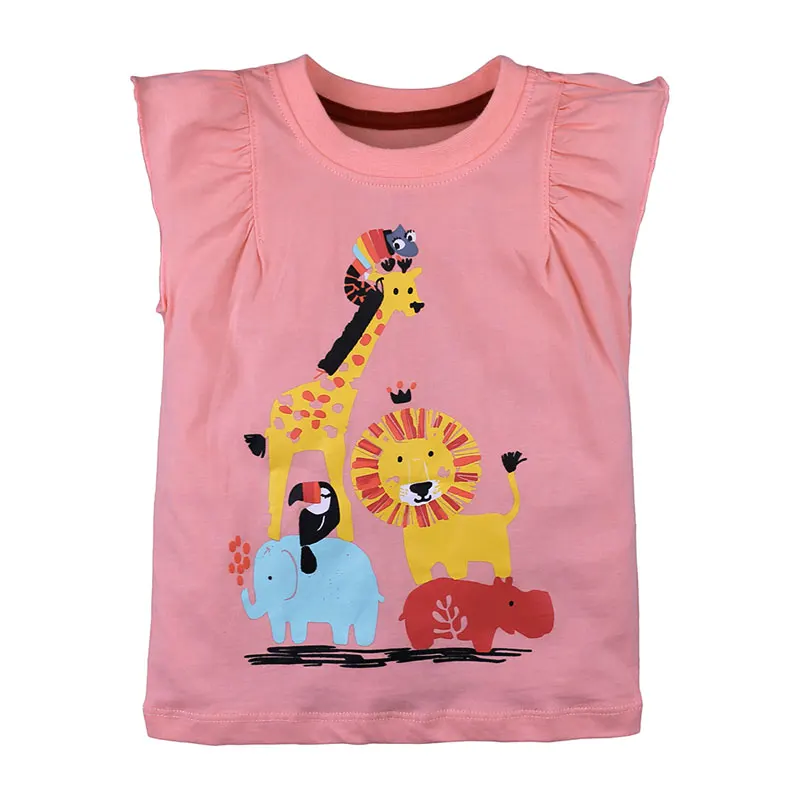Summer Baby Girls Pure Cotton Sleeveless T-shirt For Kids Clothing Tops Cartoon Animal Print Toddle Children Outfits 1-6 Years
Summer Baby Girls Pure Cotton Sleeveless T-shirt For Kids Clothing Tops Cartoon Animal Print Toddle Children Outfits 1-6 Years