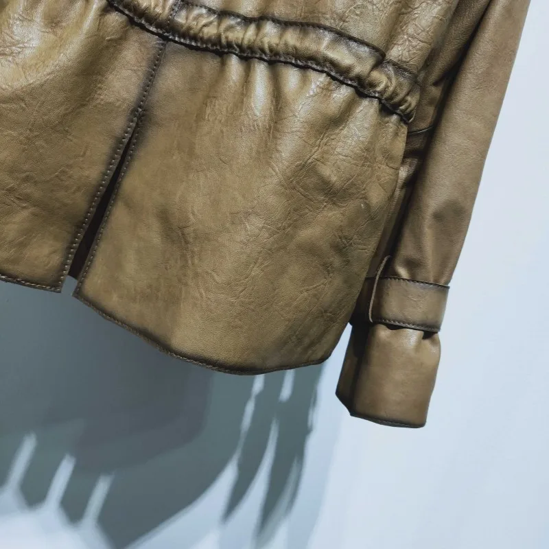 Women Sheepskin Vintage Loose Coat Square Collar Long Sleeve Motorcycle Biker Jacket Streetwear Elegant Office Lady Outerwear
Women Sheepskin Vintage Loose Coat Square Collar Long Sleeve Motorcycle Biker Jacket Streetwear Elegant Office Lady Outerwear