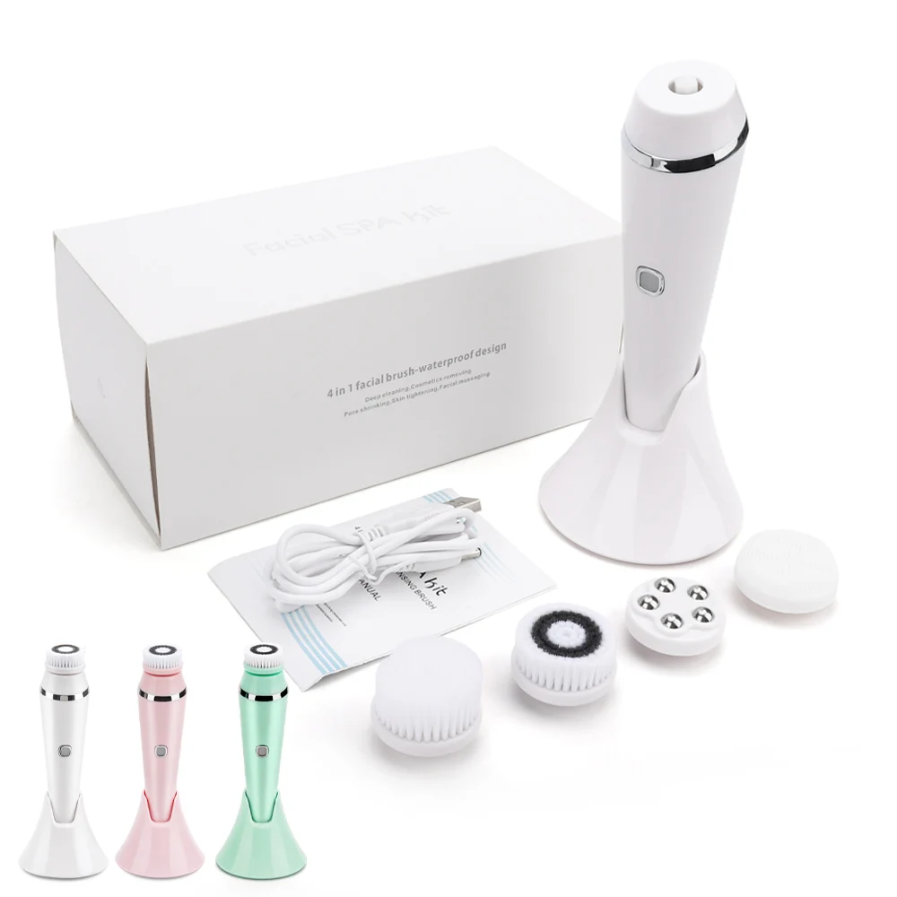 4 in1 Electric Face Cleansing Brush Silicone USB Facial Cleansing Brush Skin Care Deep Cleansing Machine Waterproof with 4 Heads
4 in1 Electric Face Cleansing Brush Silicone USB Facial Cleansing Brush Skin Care Deep Cleansing Machine Waterproof with 4 Heads