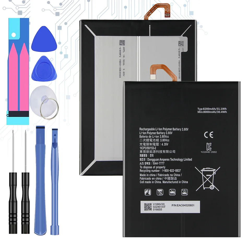 BL-M02 8200mAh Replacement Battery For LG G Pad 5 Pad5 10.1 LM-T600L T600L
BL-M02 8200mAh Replacement Battery For LG G Pad 5 Pad5 10.1 LM-T600L T600L