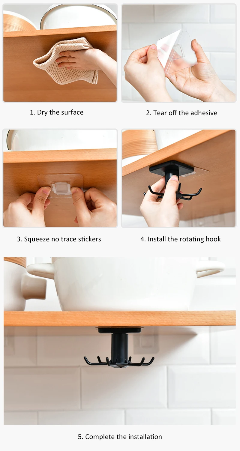 Free Perforated Kitchen Hook Kitchen Wall Storage Rack Rotation Hook Spatula Spoon Kitchenware Storage Rotary Hook
Free Perforated Kitchen Hook Kitchen Wall Storage Rack Rotation Hook Spatula Spoon Kitchenware Storage Rotary Hook
