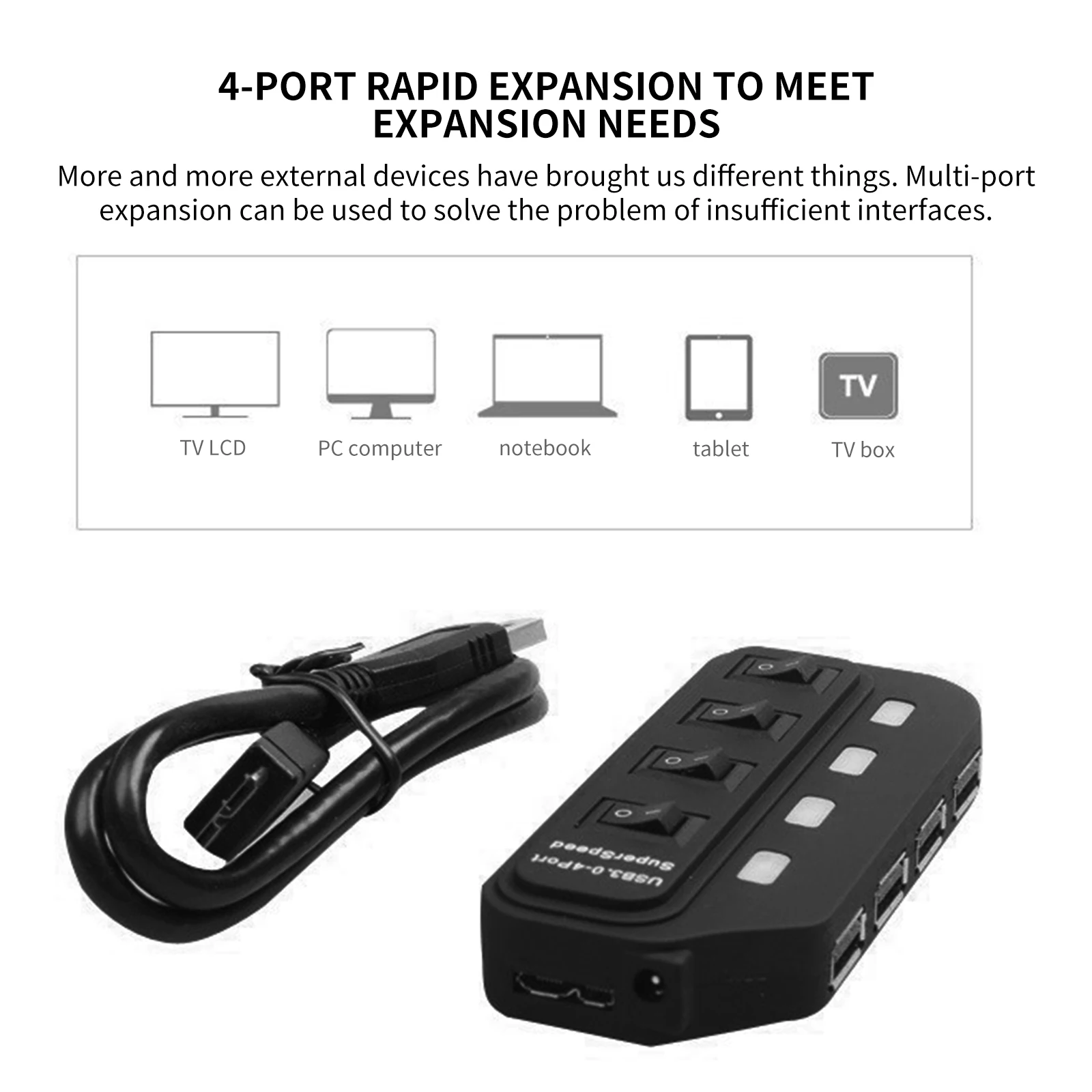 Adaptor Computer Accessories With LED Indicator Independent Switch For Computer Laptop 4 In 1 USB Hub USB 3.0 Docking Station
Adaptor Computer Accessories With LED Indicator Independent Switch For Computer Laptop 4 In 1 USB Hub USB 3.0 Docking Station
