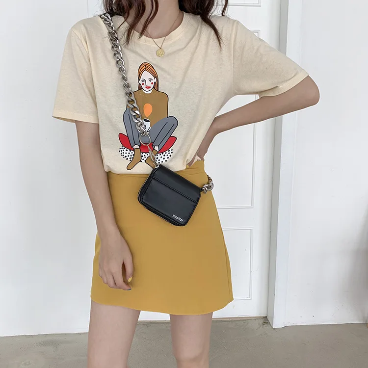 Women ins hot style thick metal chain shoulder bag black bike wallet mini bag coin purse Fashion chest pack c226
Women ins hot style thick metal chain shoulder bag black bike wallet mini bag coin purse Fashion chest pack c226