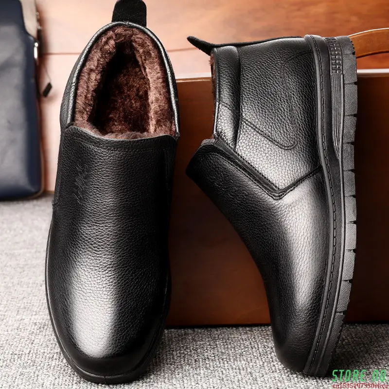 Soft Leather Non-slip Winter Mens Winter Boots Round Toe Mens Winter Snow Boots Pu Leather High Quality Ladies Flat Boots
Soft Leather Non-slip Winter Mens Winter Boots Round Toe Mens Winter Snow Boots Pu Leather High Quality Ladies Flat Boots