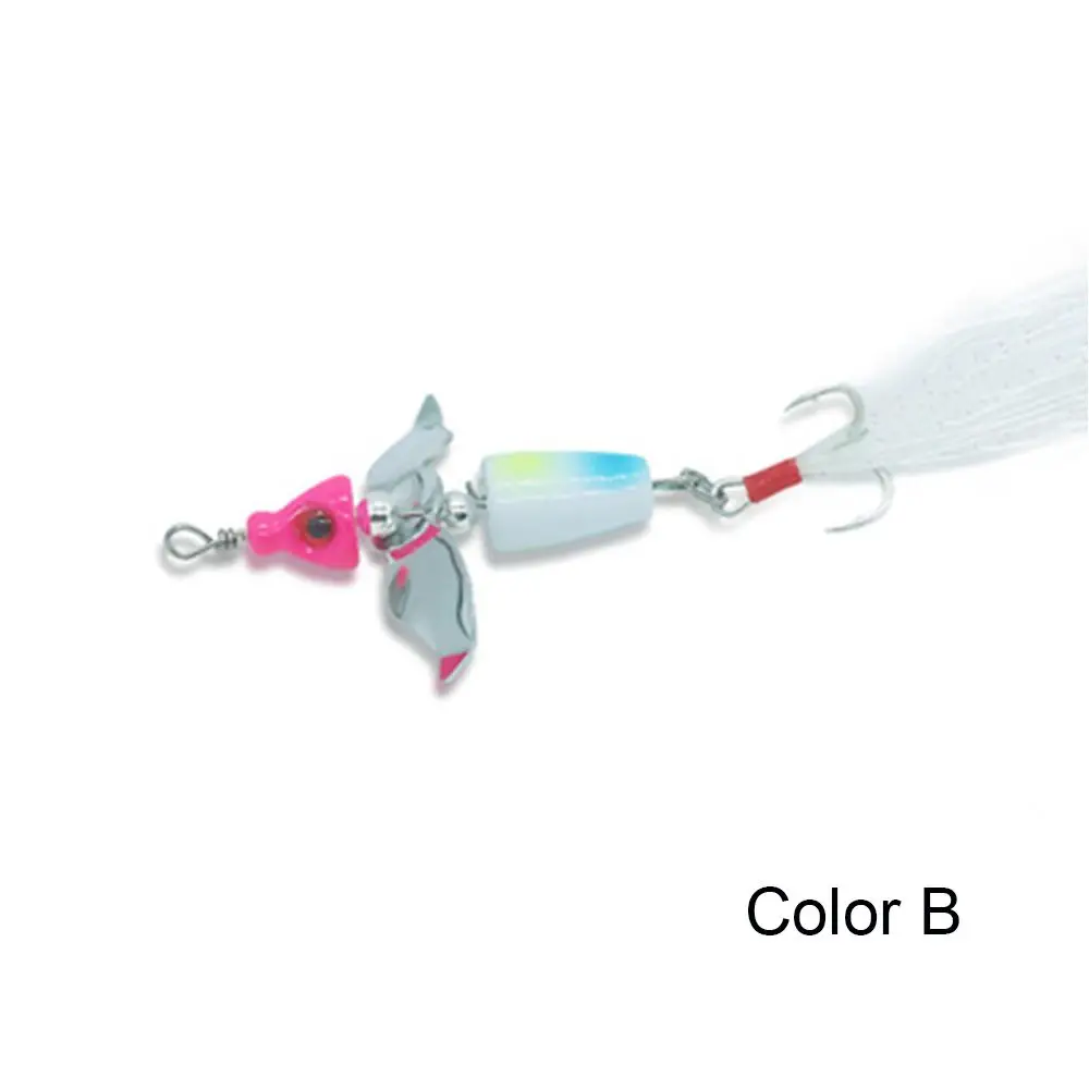 Hot Sequins Noise Paillette 360 Degree Rotation Metal Fishing Lures Propeller Lur Crank Bait Spoon Spinner |