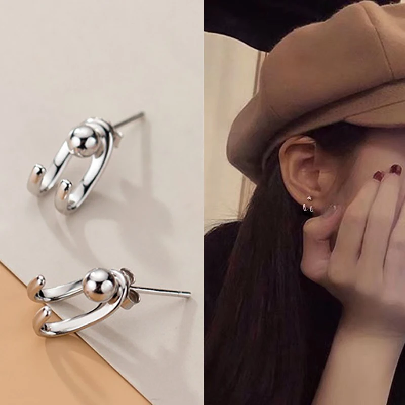 S925 Sterling Silver Earrings for Women Double Hook Earrings Korean Fashion Jewelry Stud Earrings Wholesale Anniversary
S925 Sterling Silver Earrings for Women Double Hook Earrings Korean Fashion Jewelry Stud Earrings Wholesale Anniversary