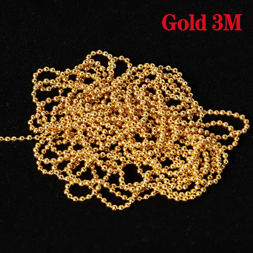 3D Nail Gold Silver Chain Millet Nail Art Decoration DIY Nail Accessoires Ongles Nail Charms 1mm Beads Design Tip Metal Ball 3M
3D Nail Gold Silver Chain Millet Nail Art Decoration DIY Nail Accessoires Ongles Nail Charms 1mm Beads Design Tip Metal Ball 3M