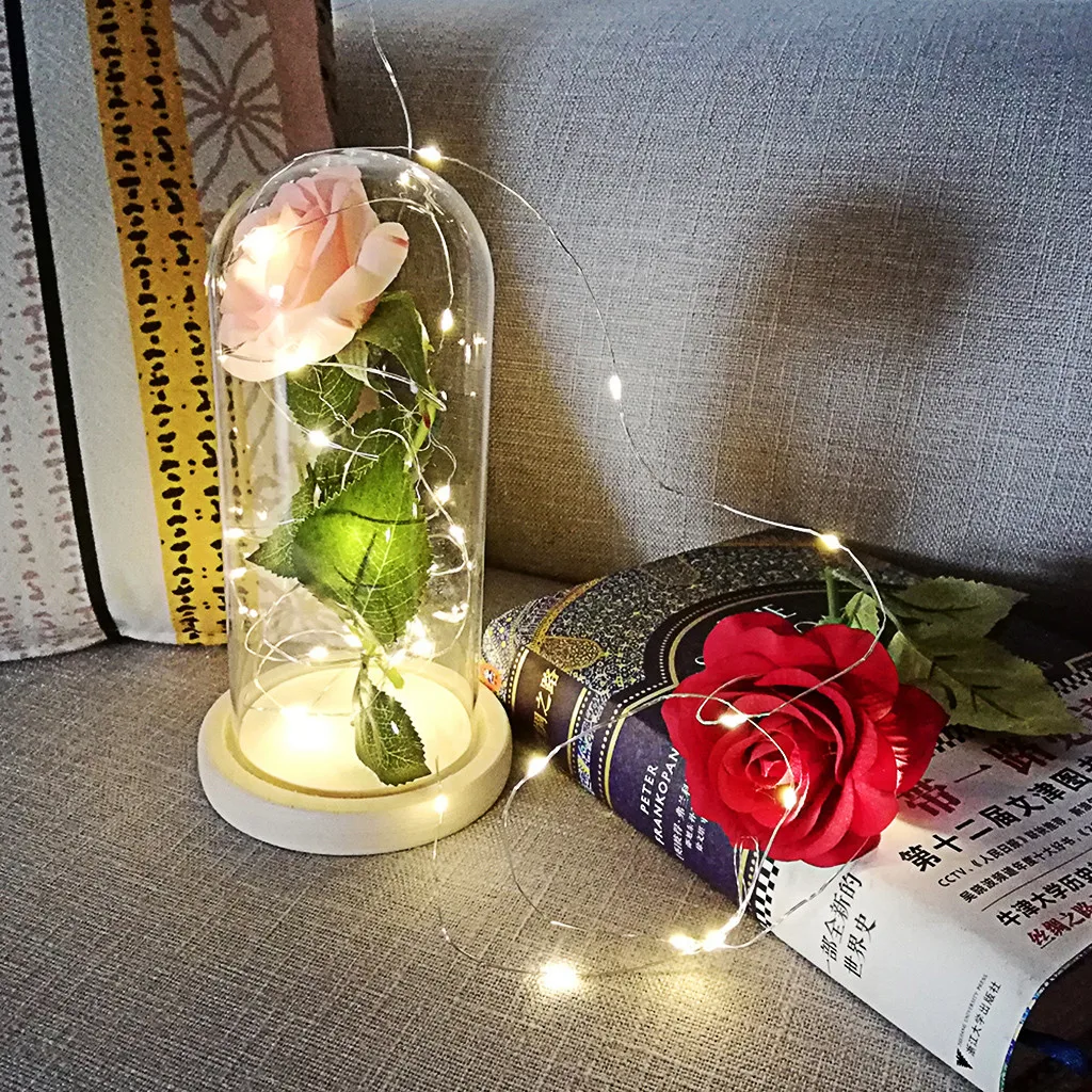 Artificial Rose Flower Immortal Flower Romantic Micro Landscape Rose Simulation Glass Shade Led Llight Anniversary Gift Choice
Artificial Rose Flower Immortal Flower Romantic Micro Landscape Rose Simulation Glass Shade Led Llight Anniversary Gift Choice