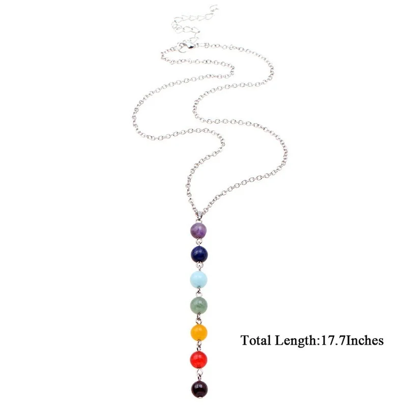 2Pcs 7 Chakra Gem Stone Beads Pendant Necklace Women Yoga Reiki Healing Balancing Maxi Chakra Necklaces Bijoux Femme Jewelry
2Pcs 7 Chakra Gem Stone Beads Pendant Necklace Women Yoga Reiki Healing Balancing Maxi Chakra Necklaces Bijoux Femme Jewelry