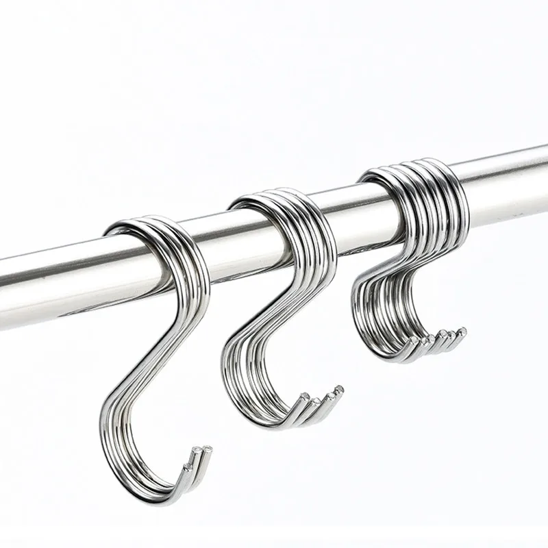 10Pcs/Bag Household Stainless Steel S-shaped Hook Multifunctional Hanger Hook 5/7/9/11/14CM Kitchen Spoon Storage Tool 2021
10Pcs/Bag Household Stainless Steel S-shaped Hook Multifunctional Hanger Hook 5/7/9/11/14CM Kitchen Spoon Storage Tool 2021