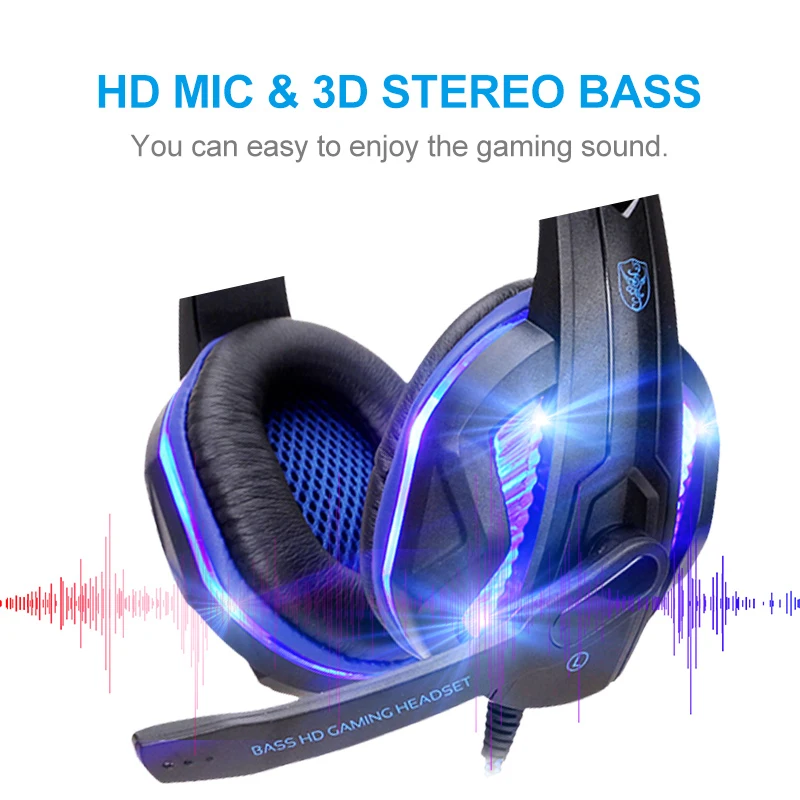 RGB Headphone Headband Stereo Gaming Earphone With Microphone For Computer Game Cool LED Gaming Headset Wired Headphone PC
RGB Headphone Headband Stereo Gaming Earphone With Microphone For Computer Game Cool LED Gaming Headset Wired Headphone PC