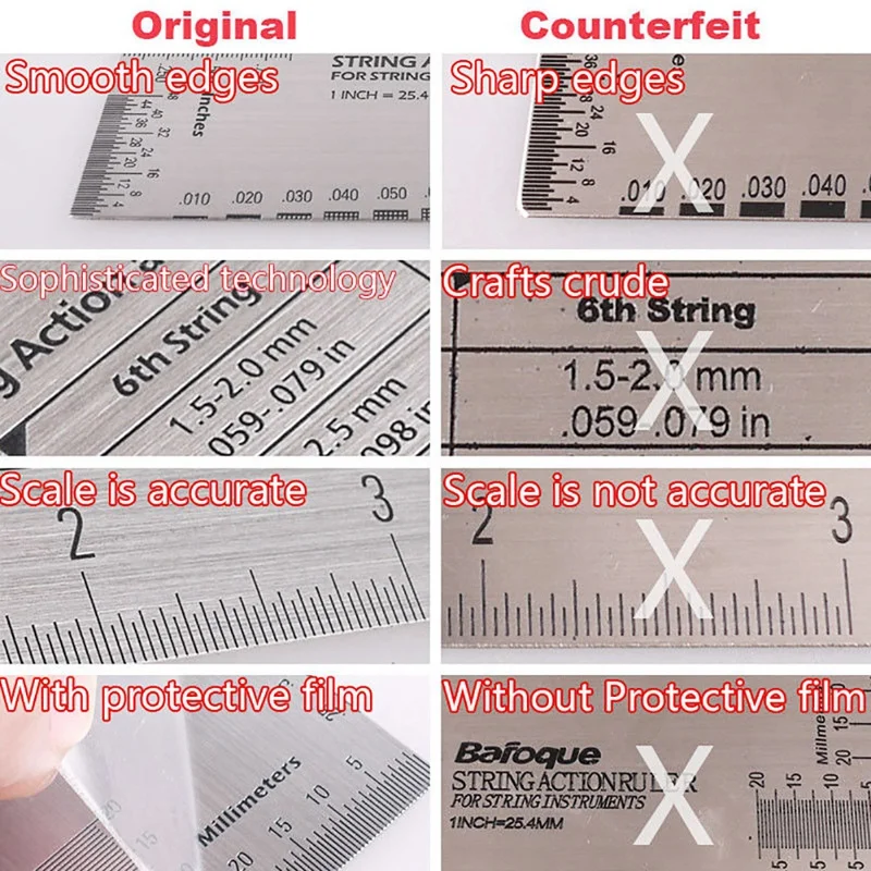 9x Understring Radius Gauge Luthier Tools String Action Ruler Gauge Measuring Tool for Guitar and Bass
9x Understring Radius Gauge Luthier Tools String Action Ruler Gauge Measuring Tool for Guitar and Bass