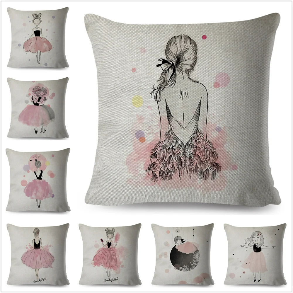 Nordic Style Pink Ballet Girl Cushion Cover Decorative Cartoon Simple Queen Pillow Case for Sofa Children Room Pillowcase45x45cm
Nordic Style Pink Ballet Girl Cushion Cover Decorative Cartoon Simple Queen Pillow Case for Sofa Children Room Pillowcase45x45cm