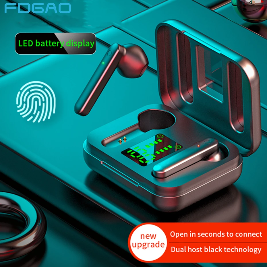 Беспроводные Bluetooth-наушники TWS, водостойкие, Hi-Fi, с сенсорным управлением светодиодный ным дисплеем
Беспроводные Bluetooth-наушники TWS, водостойкие, Hi-Fi, с сенсорным управлением светодиодный ным дисплеем