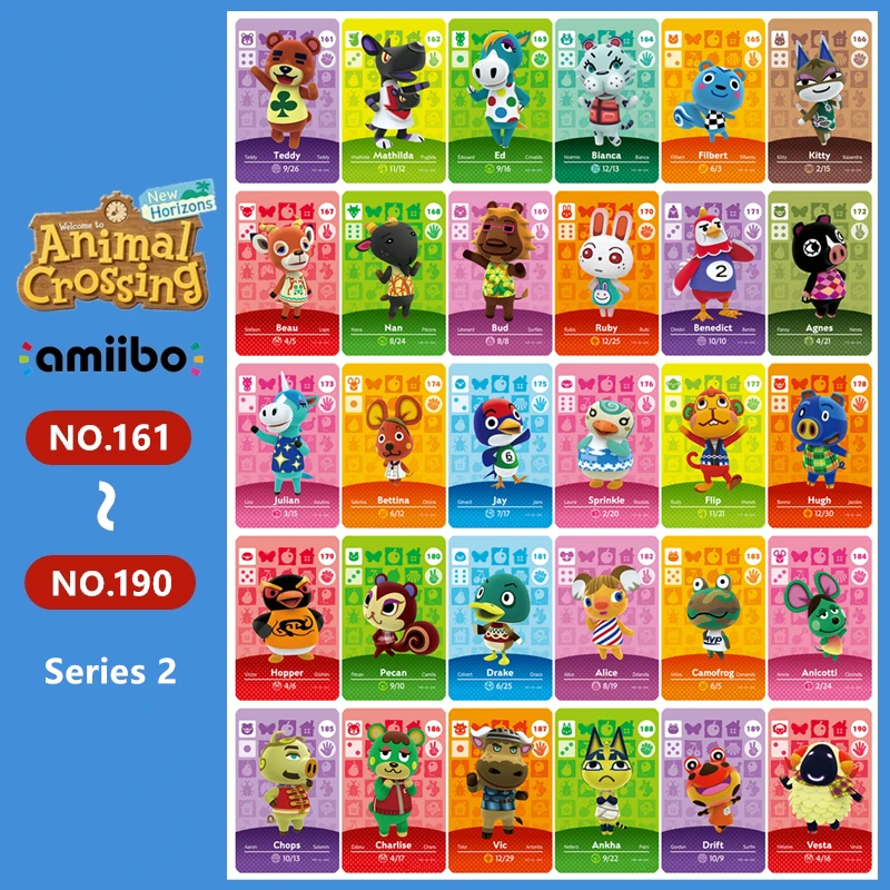 Animal Croxxing NO.161~190 Card NS Game NFC Tag Ntag215 Series 2 For NS Switch 3DS
Animal Croxxing NO.161~190 Card NS Game NFC Tag Ntag215 Series 2 For NS Switch 3DS