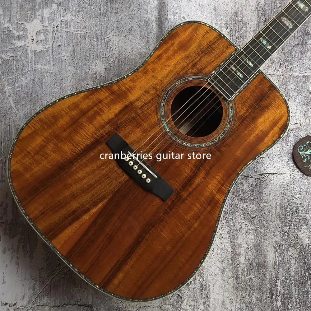 Высокое качество 41 ''kow деревянная акустическая электрогитара ebony fretboard6