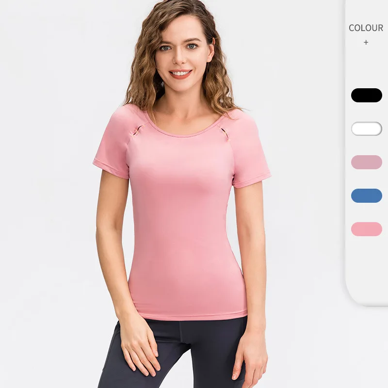 Yoga Shorts Ladies Fitness Short-Sleeved Running Training Clothes Gym Workout Yoga Top Solid Color High Elastic Gym Yoga Top
Yoga Shorts Ladies Fitness Short-Sleeved Running Training Clothes Gym Workout Yoga Top Solid Color High Elastic Gym Yoga Top