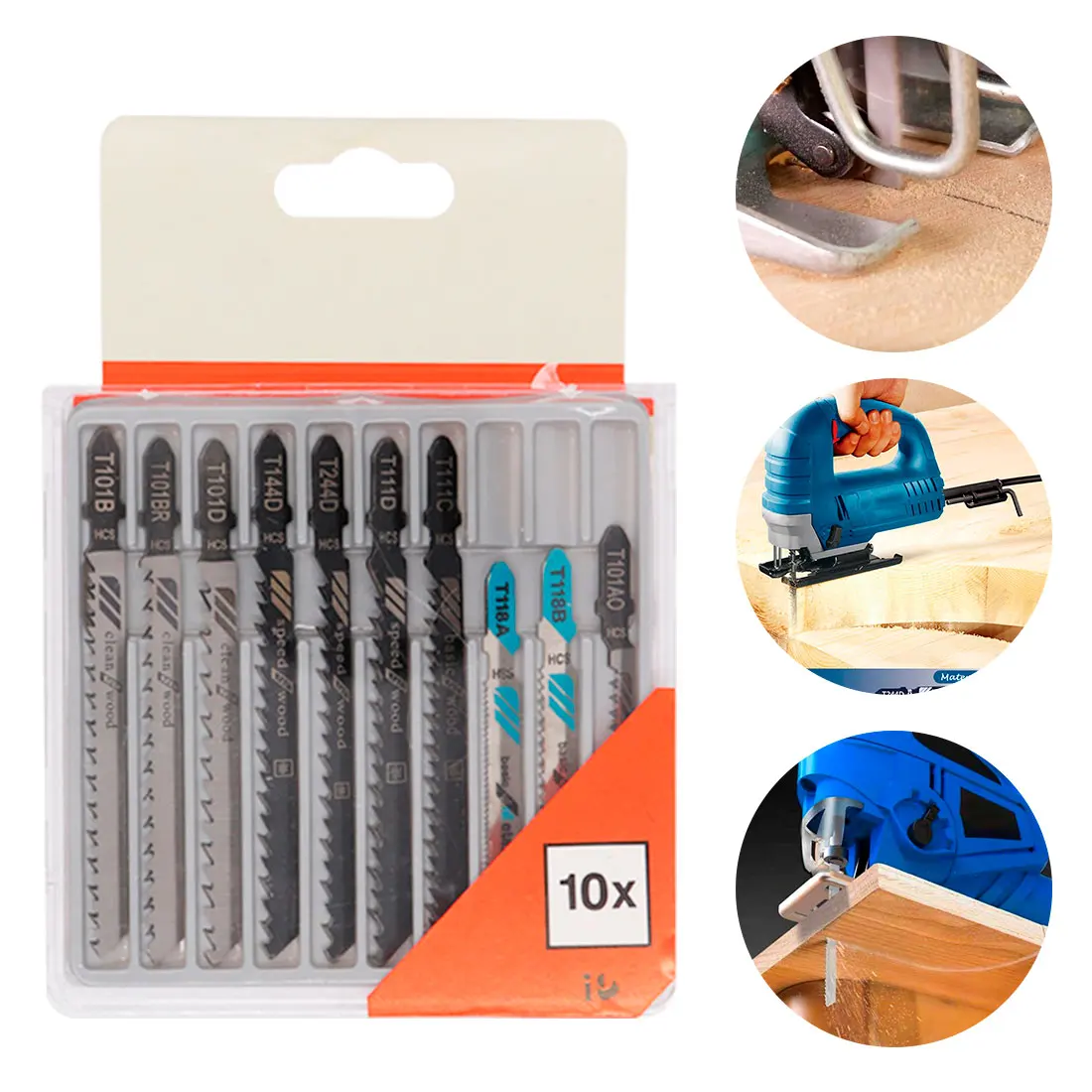 T Shank HCS Jig Saw Blade Set 10pcs Ground Teeth Straight Cutting Woodworking Tool T101B/ T101BR/ T101D/ T144D/ T244D/ T111D
T Shank HCS Jig Saw Blade Set 10pcs Ground Teeth Straight Cutting Woodworking Tool T101B/ T101BR/ T101D/ T144D/ T244D/ T111D