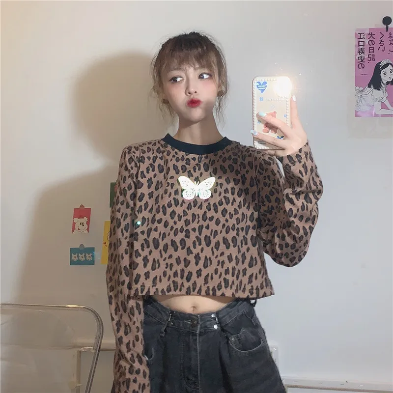 Women Blouses Fashion Leopard Butterfly O Neck Blouse Autumn Long Sleeve Shirts Party Ladies Clothes Womens Blouses And Tops
Women Blouses Fashion Leopard Butterfly O Neck Blouse Autumn Long Sleeve Shirts Party Ladies Clothes Womens Blouses And Tops