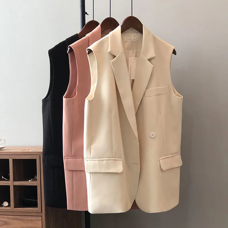 Pop New Women simply sleeveless breasted vest jacket office ladies wear casual suit waist Coat pockets outwear tops
Pop New Women simply sleeveless breasted vest jacket office ladies wear casual suit waist Coat pockets outwear tops