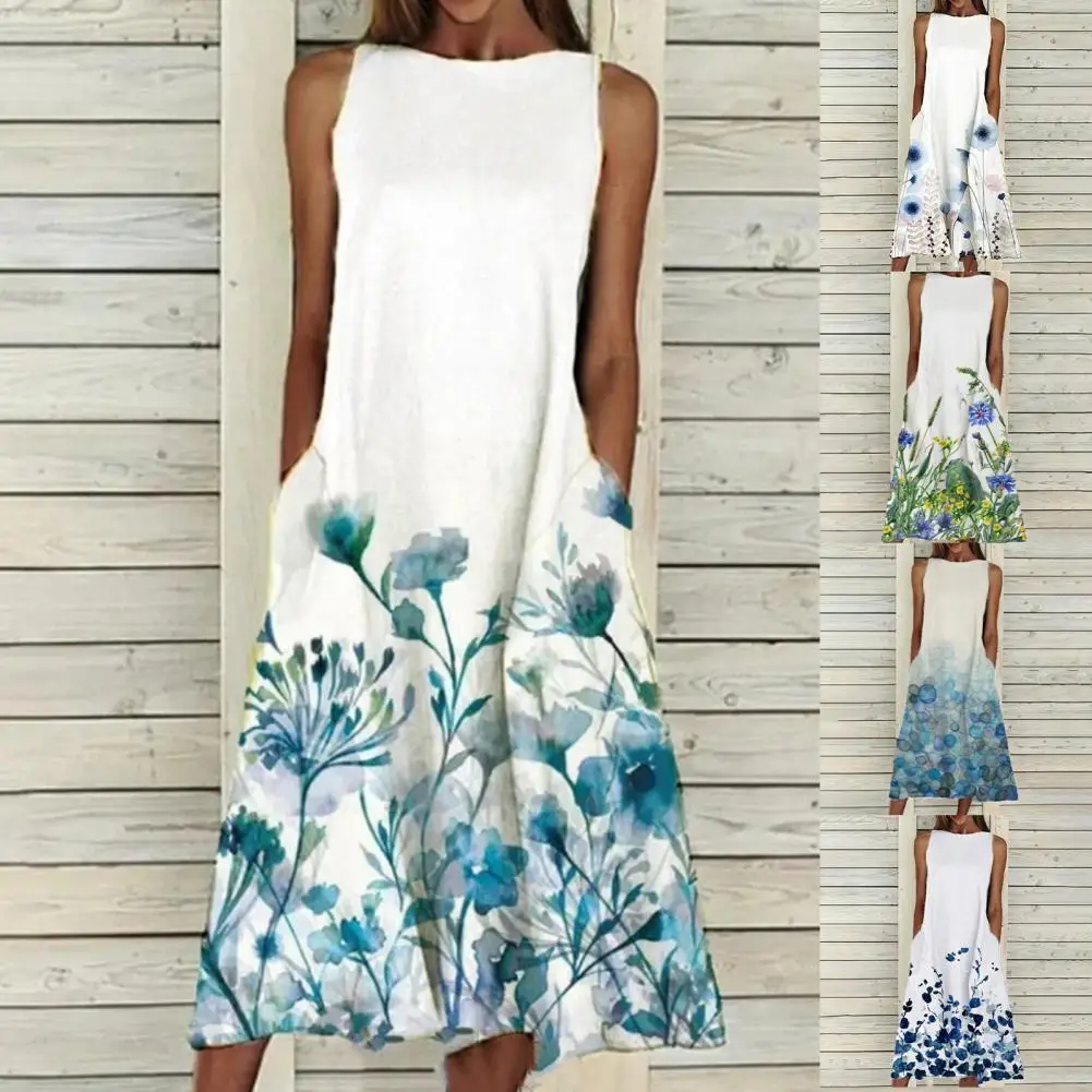 Женское платье с цветочным принтом, свободное платье средней длины без рукавов с большим подолом и карманами, весна-лето 50%
Женское платье с цветочным принтом, свободное платье средней длины без рукавов с большим подолом и карманами, весна-лето 50%