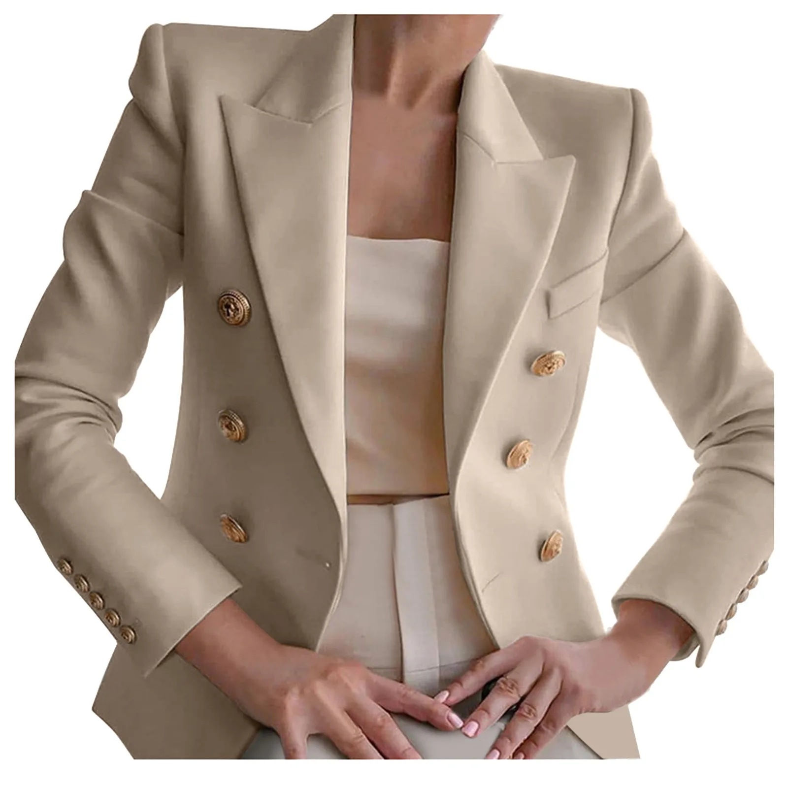 Blazer Suit Coat Office Work Ladies Jacket Double Breasted Thin Outwear Jacket Plus Size Tops Formal Suit Womens Long Sleeve
Blazer Suit Coat Office Work Ladies Jacket Double Breasted Thin Outwear Jacket Plus Size Tops Formal Suit Womens Long Sleeve