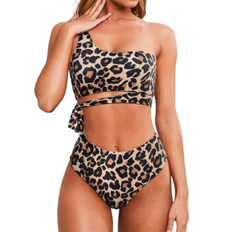 2021 Fashion One Shoulder Leopard Women's Bikini Sexy Two Pieces High Waist Female Swimsuits Beach Push Up Basic Bathing Sets
2021 Fashion One Shoulder Leopard Women's Bikini Sexy Two Pieces High Waist Female Swimsuits Beach Push Up Basic Bathing Sets
