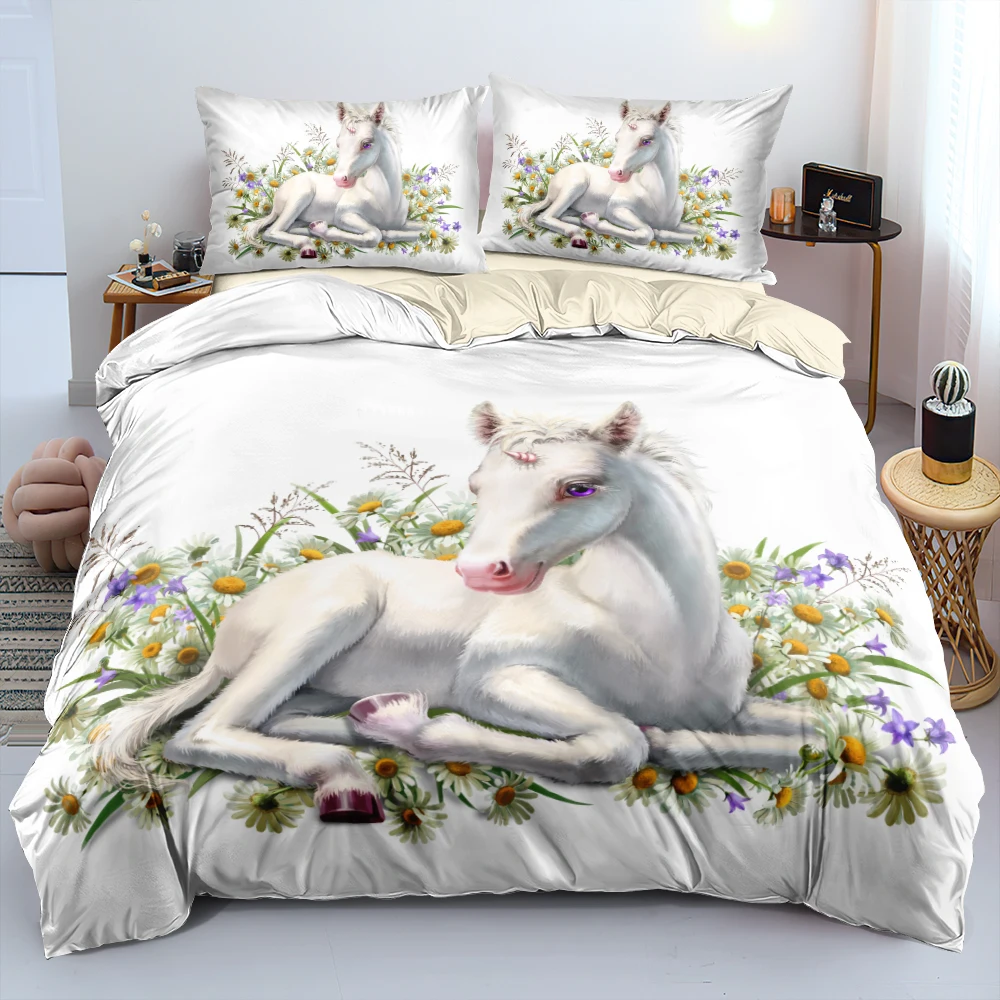 Nordic White Flower Unicorn Duvet Cover Set Soft Comforter Cover Set 220x240cm Bedding Set Luxury Bed Linen for Modern Gift
Nordic White Flower Unicorn Duvet Cover Set Soft Comforter Cover Set 220x240cm Bedding Set Luxury Bed Linen for Modern Gift