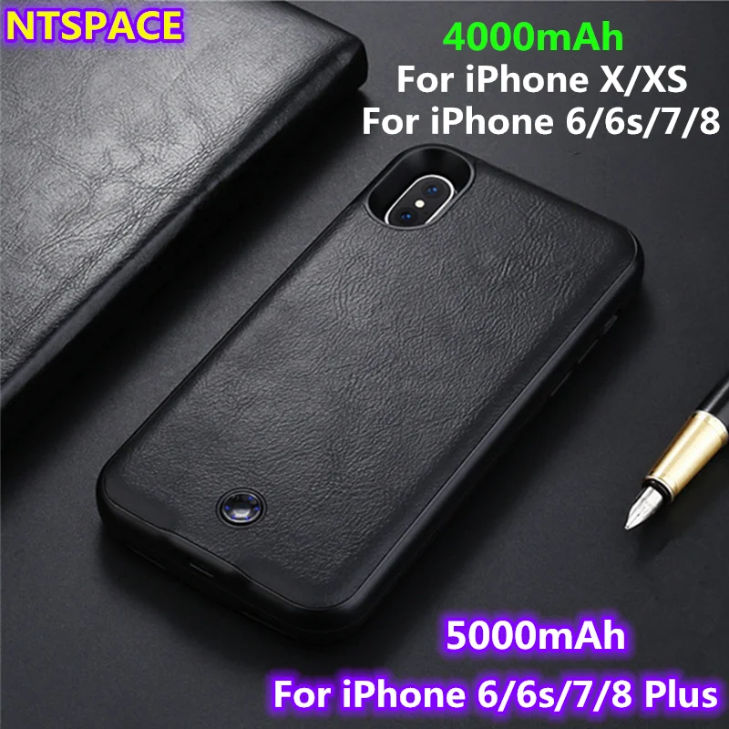Портативная зарядка аккумулятора чехол для iPhone Xs 7 8 6 Power Bank зарядное устройство X