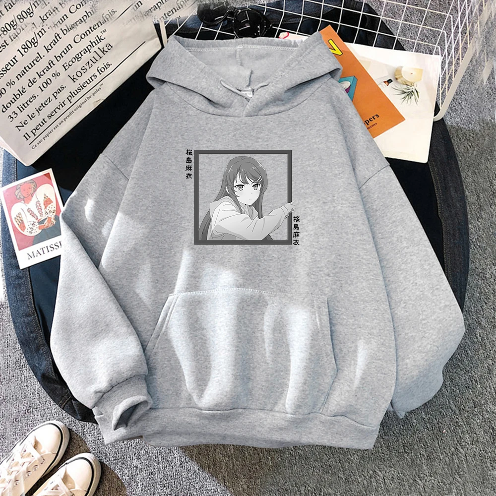 Толстовка с капюшоном Rascal Not Dream of Bunny Girl Senpai женские пуловеры в стиле аниме Манга