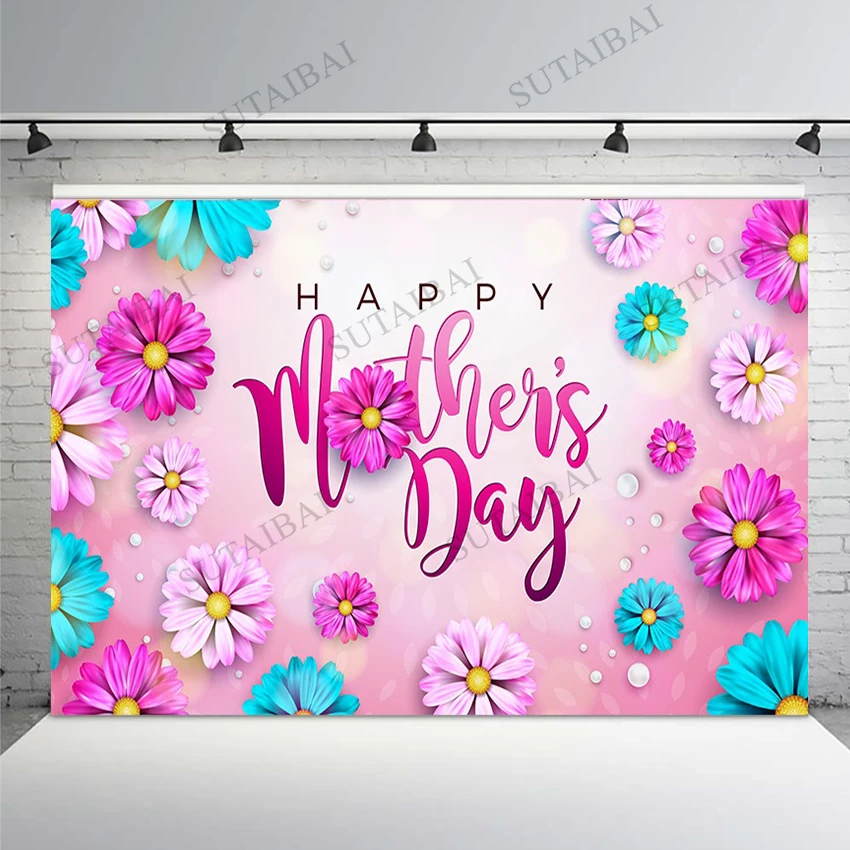 Happy Mother's Day Backdrops Love Mother Mom Party Flowers Pearl Decorations Banner Photography Studio Background Vinyl Booth
Happy Mother's Day Backdrops Love Mother Mom Party Flowers Pearl Decorations Banner Photography Studio Background Vinyl Booth