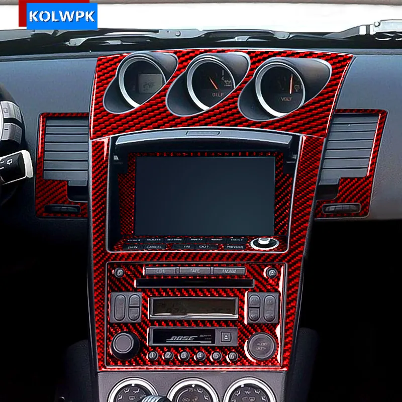 Наклейки для Nissan 350Z Z33 2003-2009 Центральная фоторамка карбоновые наклейки панель