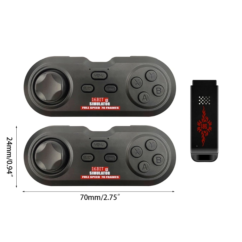 USB Wireless Handheld TV Stick Video Game Console Build In 2000 Classic Game 32BIT Mini Retro Controller AV Output Dual Player
USB Wireless Handheld TV Stick Video Game Console Build In 2000 Classic Game 32BIT Mini Retro Controller AV Output Dual Player