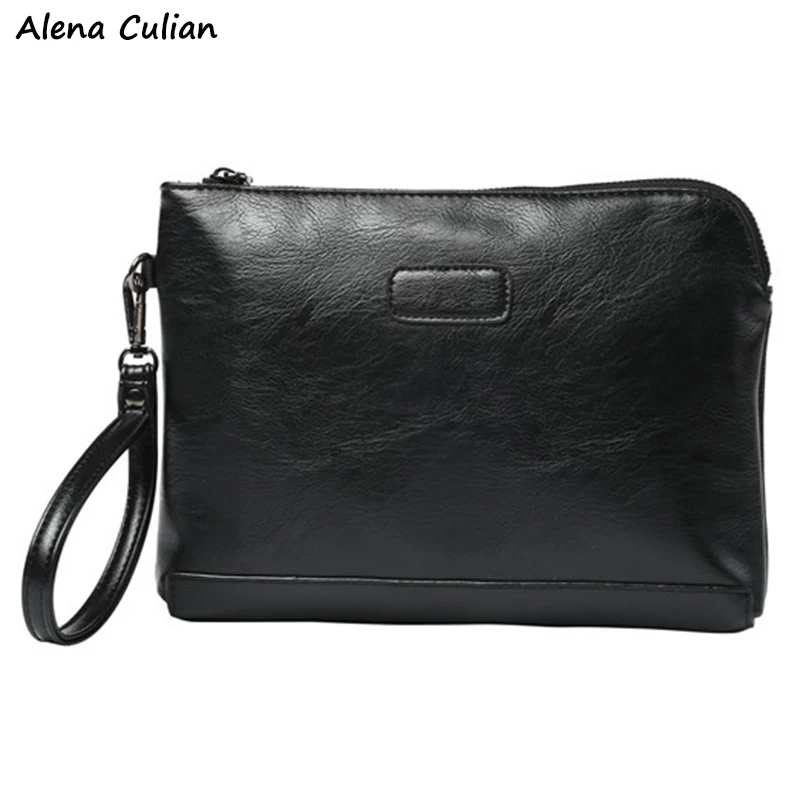 Solid Black Leather Men Envelope Clutch Wallet Large Capacity Travel Man Clutch Handbag pochette homme Dropshipping New Arrival
Solid Black Leather Men Envelope Clutch Wallet Large Capacity Travel Man Clutch Handbag pochette homme Dropshipping New Arrival