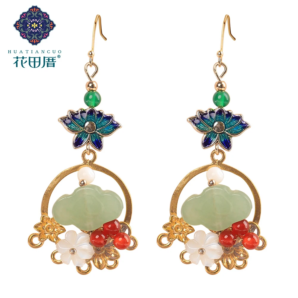 Cute Ring Gold Alloy Blue Alloy Flower Cloud Shape J ade Shell Flower Female Accessories Handmade Ethnic Dangle Earring EZ190603
Cute Ring Gold Alloy Blue Alloy Flower Cloud Shape J ade Shell Flower Female Accessories Handmade Ethnic Dangle Earring EZ190603