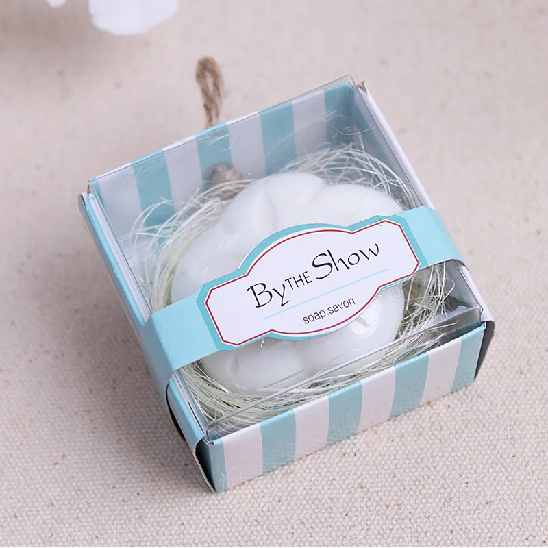Милые мыло в синем цвете подарочной коробке Свадебные baby shower вечерние пользу для