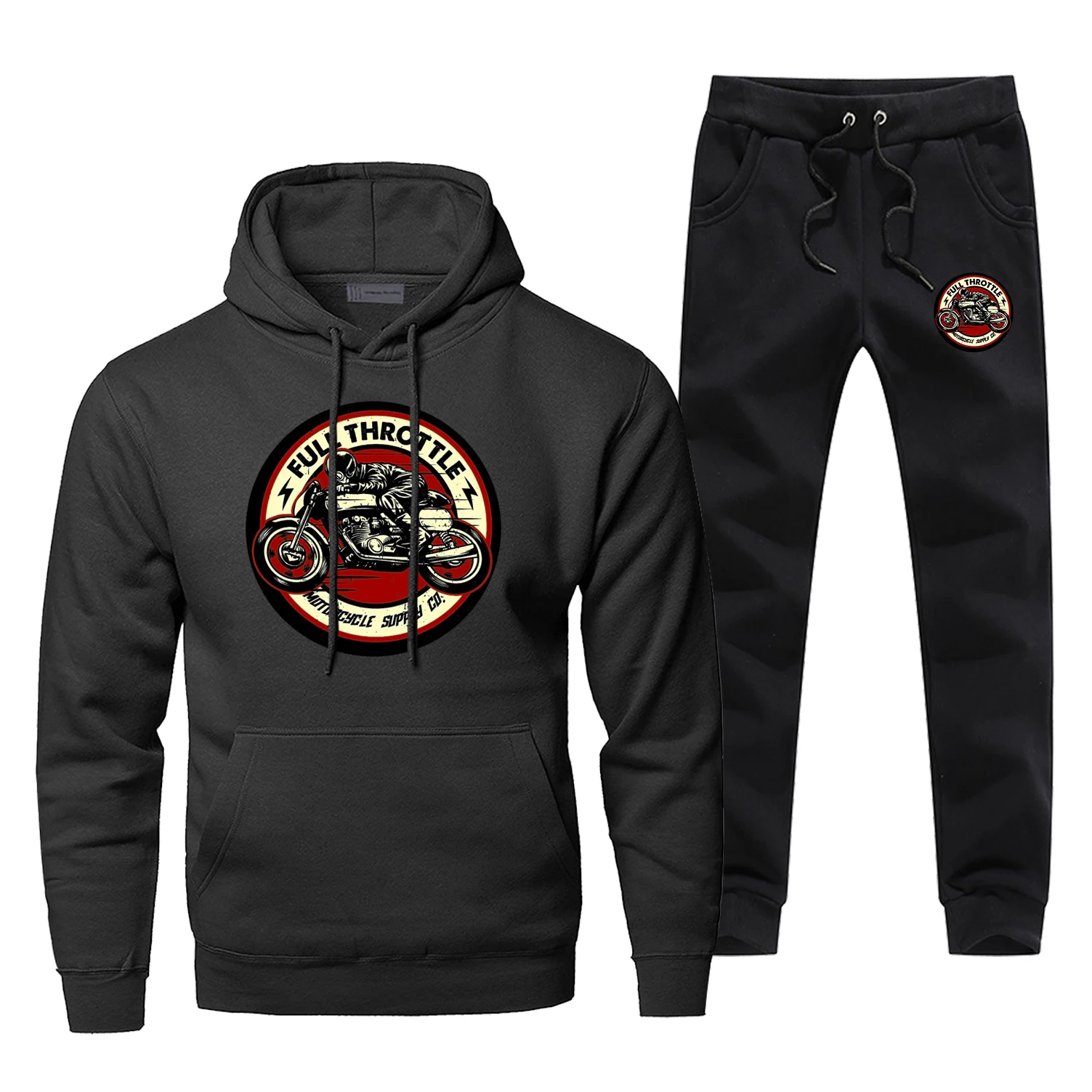 Full Throttle Cafe Racer Rockabilly Biker Fashion Sweatshirt Hoodies Pants Sets Men Casual Sportswear Fleece Harajuku Streetwear
Full Throttle Cafe Racer Rockabilly Biker Fashion Sweatshirt Hoodies Pants Sets Men Casual Sportswear Fleece Harajuku Streetwear