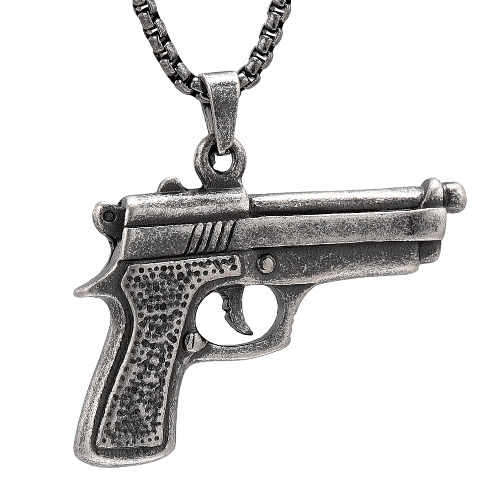 Memorial Souvenir Necklace Jewelry Classic High Quality Metal Pistol Necklace Pendant Engraevd pendant
Memorial Souvenir Necklace Jewelry Classic High Quality Metal Pistol Necklace Pendant Engraevd pendant