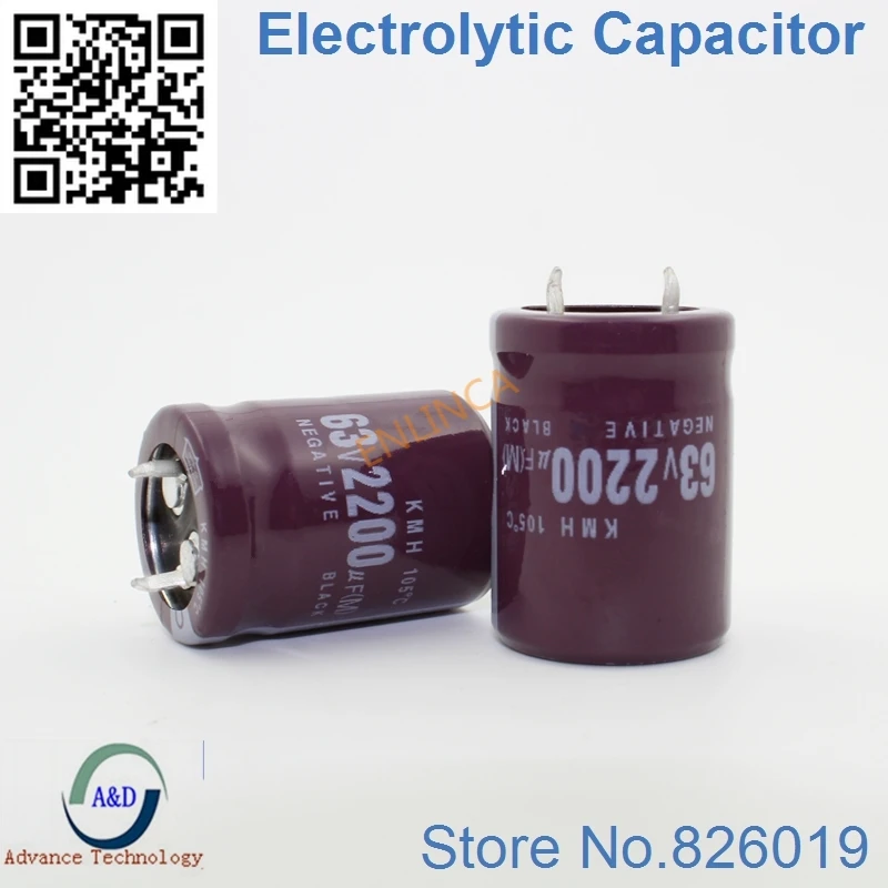 

20pcs/lot 63V 2200UF Radial DIP Aluminum Electrolytic Capacitors size 22*30 2200UF 63V Tolerance 20%