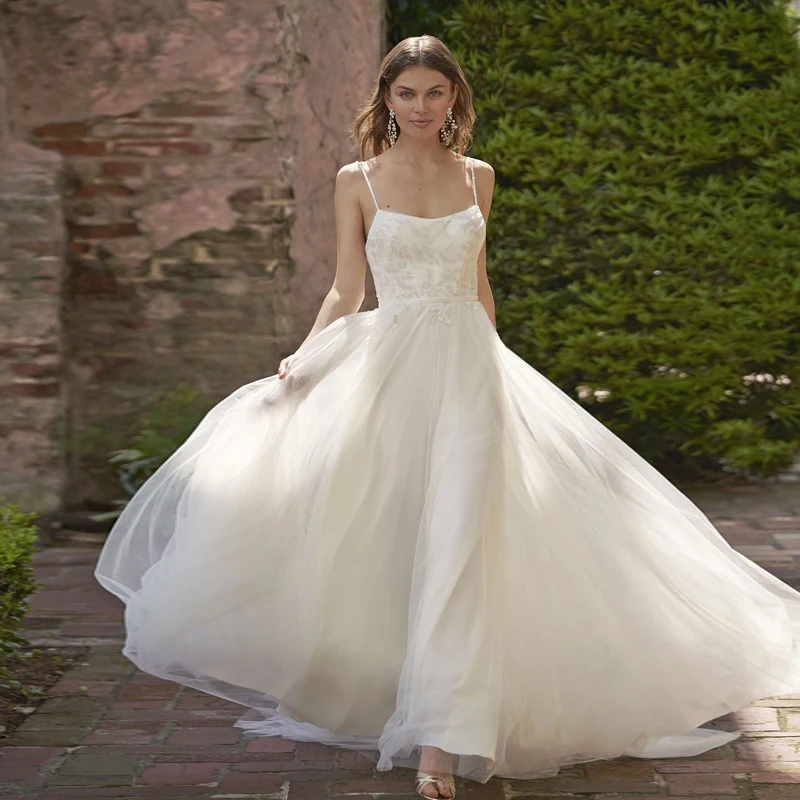 MACDUGAL Wedding Dresses 2021 Tulle Spagetti Straps Civil Beach Bride Gowns Crystal Appliques Robe De Mariée Elegant Dress
MACDUGAL Wedding Dresses 2021 Tulle Spagetti Straps Civil Beach Bride Gowns Crystal Appliques Robe De Mariée Elegant Dress