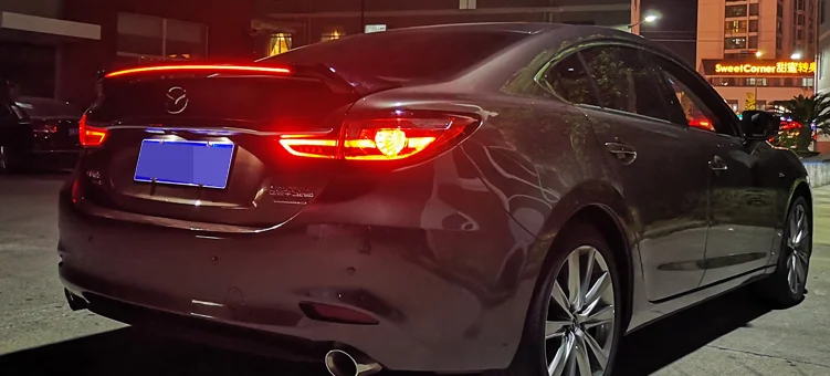 Спойлер atenza для mazda 6 светодиодная подсветка 2014 2019 автомобильное украшение