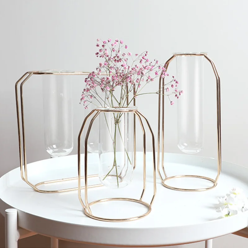 Nordic Creative Vase Home Decor Hydroponic Plant Holder Iron Line Flowers Ornament Hot Golden Glass Vase
Nordic Creative Vase Home Decor Hydroponic Plant Holder Iron Line Flowers Ornament Hot Golden Glass Vase