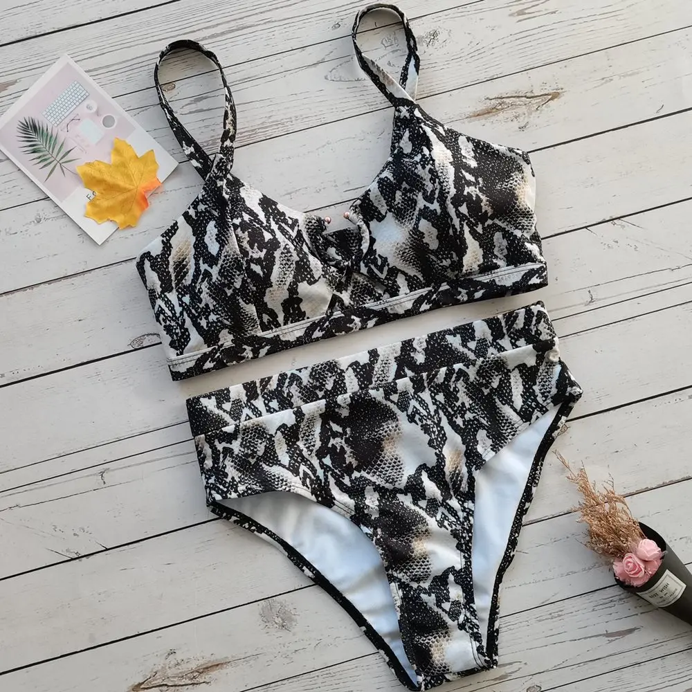 Women High Waisted Bikini Ring Sexy Leopard Snakeskin Print Black Swimwear Brazilian Beachwear sexy bikini micro
Women High Waisted Bikini Ring Sexy Leopard Snakeskin Print Black Swimwear Brazilian Beachwear sexy bikini micro