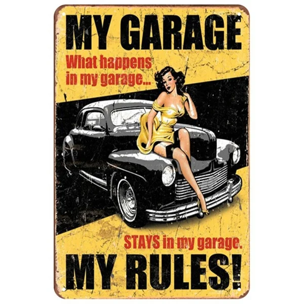 Garage Plaque Metal Vintage Tin Sign Pin Up Shabby Decor Metal Signs Vintage Bar Decoration Metal Poster Pub Metal Plate
Garage Plaque Metal Vintage Tin Sign Pin Up Shabby Decor Metal Signs Vintage Bar Decoration Metal Poster Pub Metal Plate