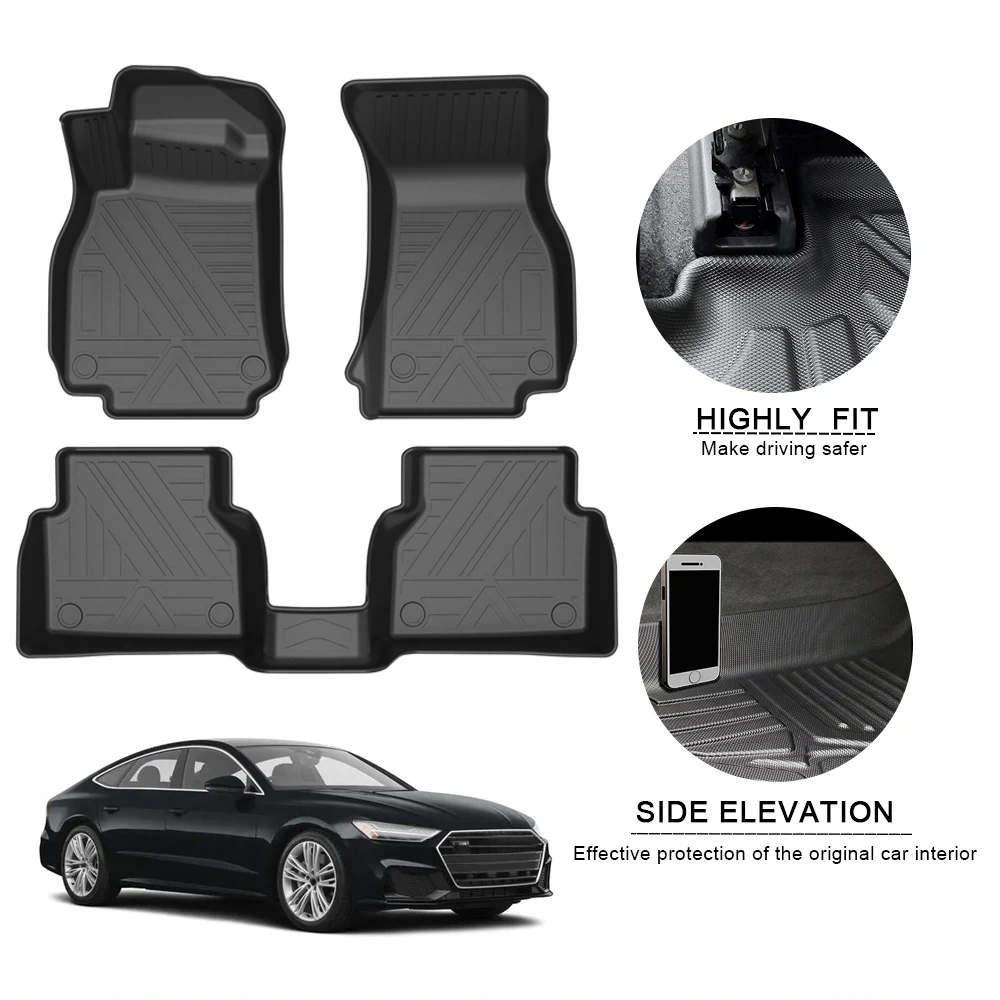 MUCHKEY TPE Car Floor Mats For Audi A7 2019-2020 All-Weather Waterproof Rubber Auto Floor Liner Car Accessories (5-seat)
MUCHKEY TPE Car Floor Mats For Audi A7 2019-2020 All-Weather Waterproof Rubber Auto Floor Liner Car Accessories (5-seat)