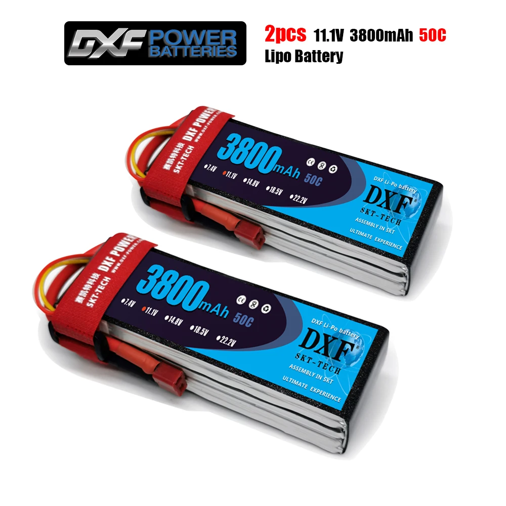 DXF 3800mAh 11.1V 50C-100C Lipo battery 3S XT60/DEANS/XT90/EC5 For AKKU Drone FPV Truck four axi Helicopter RC Car Airplane
DXF 3800mAh 11.1V 50C-100C Lipo battery 3S XT60/DEANS/XT90/EC5 For AKKU Drone FPV Truck four axi Helicopter RC Car Airplane