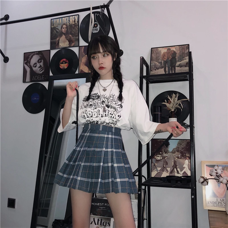Harajuku ins Student high waist Pleated Skirt Fashion Summer Women College style Mini Skirt Cute girl Kawaii Dance A Line Skirts
Harajuku ins Student high waist Pleated Skirt Fashion Summer Women College style Mini Skirt Cute girl Kawaii Dance A Line Skirts